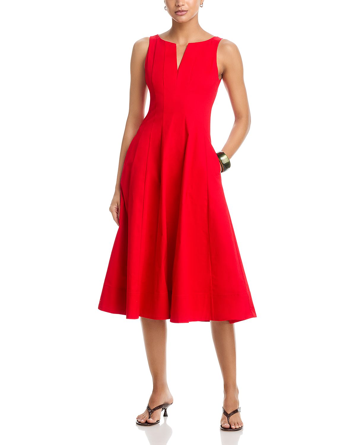 Aqua Paneled Midi Dress - Exclusive