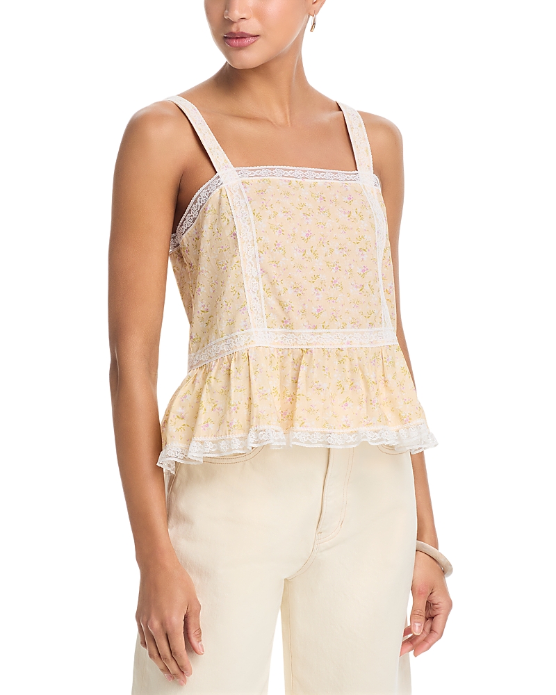 Aqua Ditsy Sweet Floral Lace Top - Exclusive