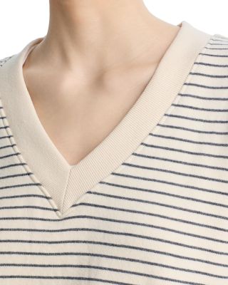 Briggs French Terry Striped Short Sleeve Sweatshirt