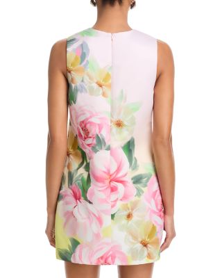 Placed Floral Shift Mini Dress - Exclusive