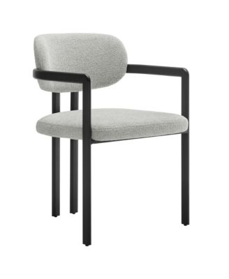 Elio Barrel Fabric and Metal Dining Chair