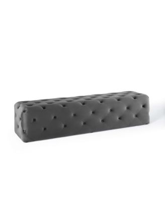 Amour 72" Tufted Button Entryway Performance Velvet Bench