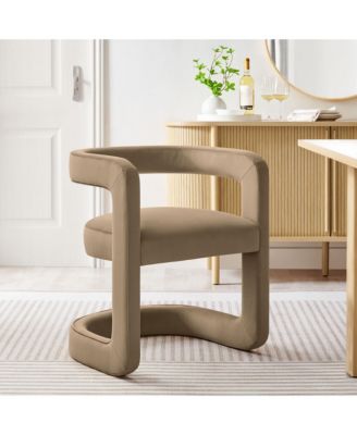 Winslow Barrel Performance Velvet Dining Chair