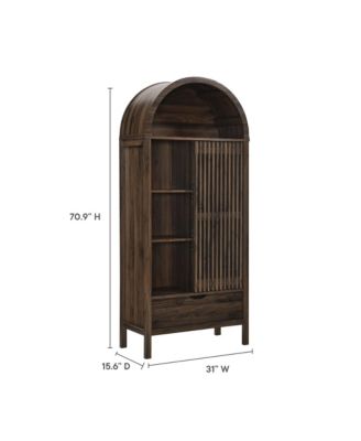 Vaughn 71" Arched Storage Display Cabinet