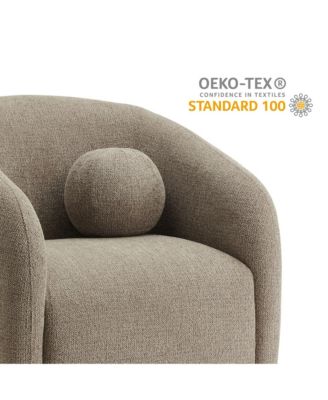 Holland Swivel Chenille Fabric Armchair