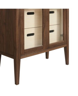 Nell 71" Glass Door Tall Display Storage Cabinet