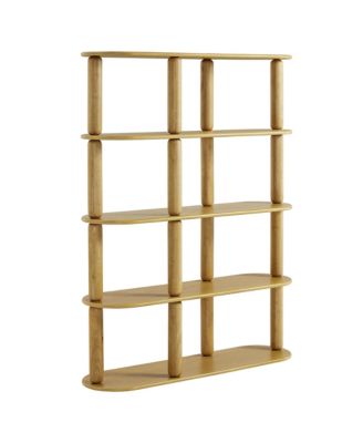 Arcus 4-Tier Oval Wood Bookshelf