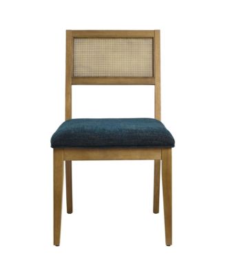 Nimba Faux Rattan Fabric Dining Chairs, Set of 2