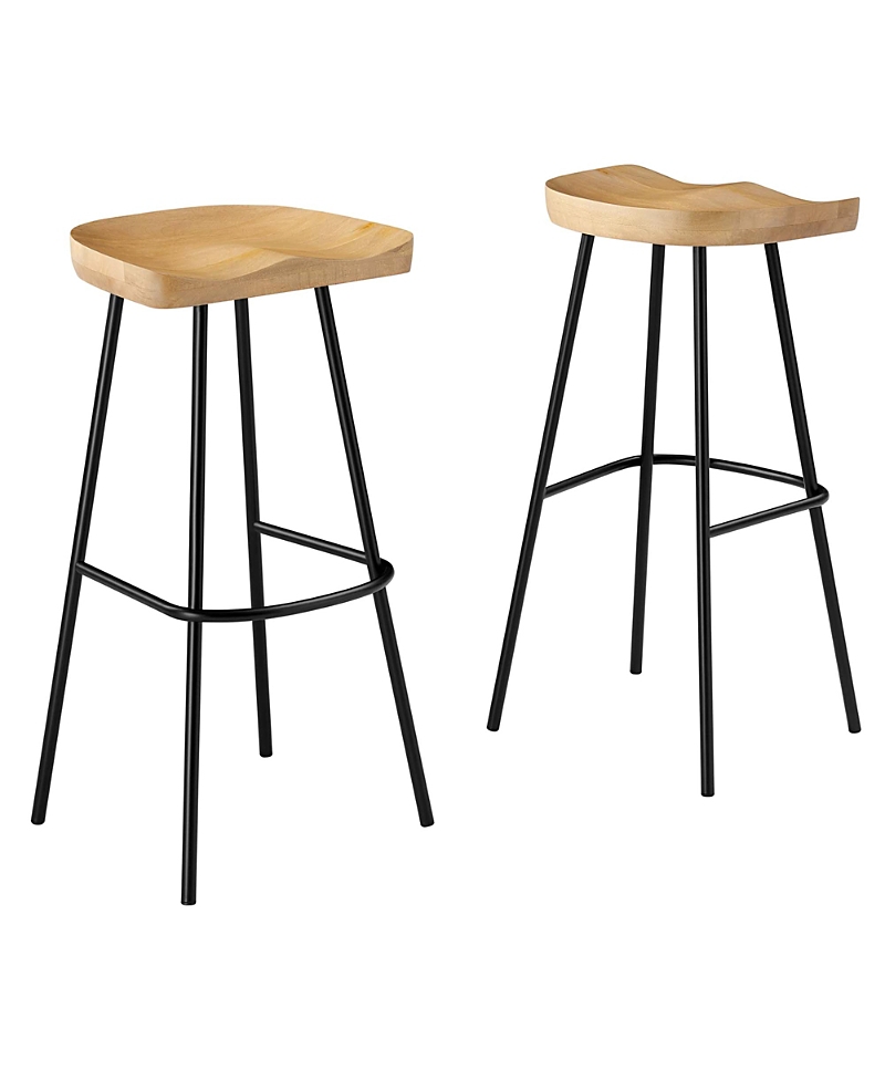 Modway Concord Backless Wood Bar Stools, Set of 2