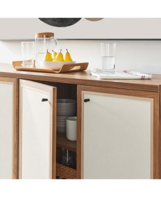 Capri 65" Wood Grain Sideboard Storage Cabinet