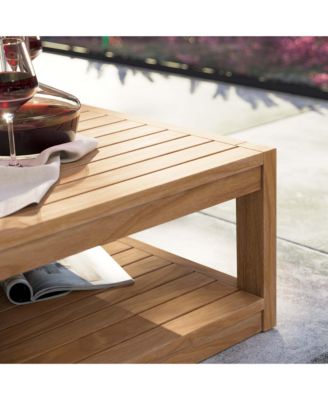 Carlsbad Teak Wood Outdoor Patio Coffee Table