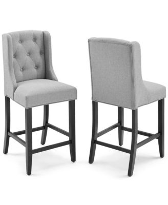  Baronet Upholstered Fabric Counter Bar Stool, Set of 2