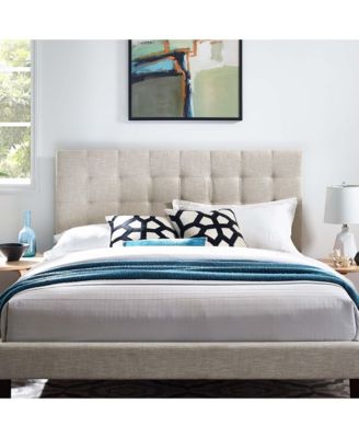 Modway Paisley Tufted Upholstered Linen Fabric Headboard, California King