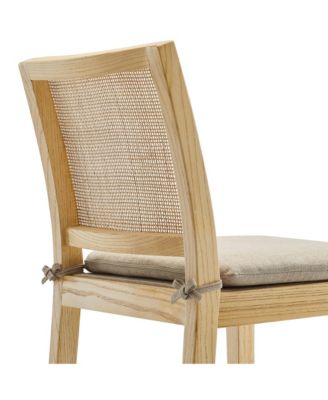 Ovard Wood and Rattan Counter Stool