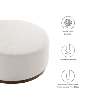 Tilden Large 38" Round Boucle Upholstered Upholstered Ottoman