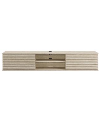 Render 70" Faux Travertine Wall-Mount Media Console TV Stand