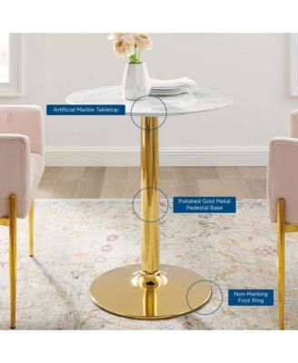 Verne 28" Artificial Marble Dining Table