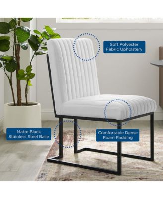 Indulge Channel Tufted Fabric Dining Chair