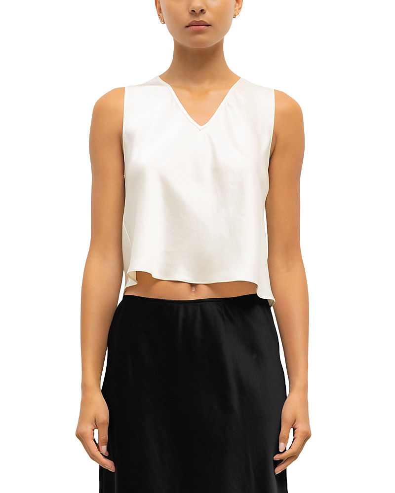 Leset Barb V Neck Shell
