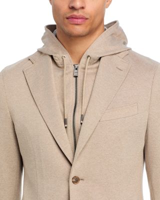 Hanry Slim Fit Jersey Sport Coat with Removable Hood