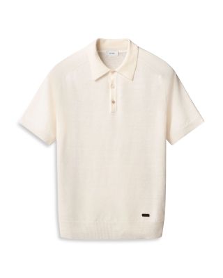 Linen Blend Knit Polo Shirt