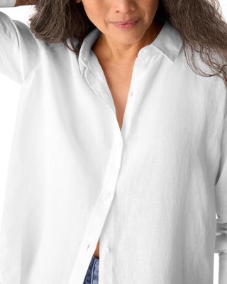 Linen Classic Collar Long Shirt