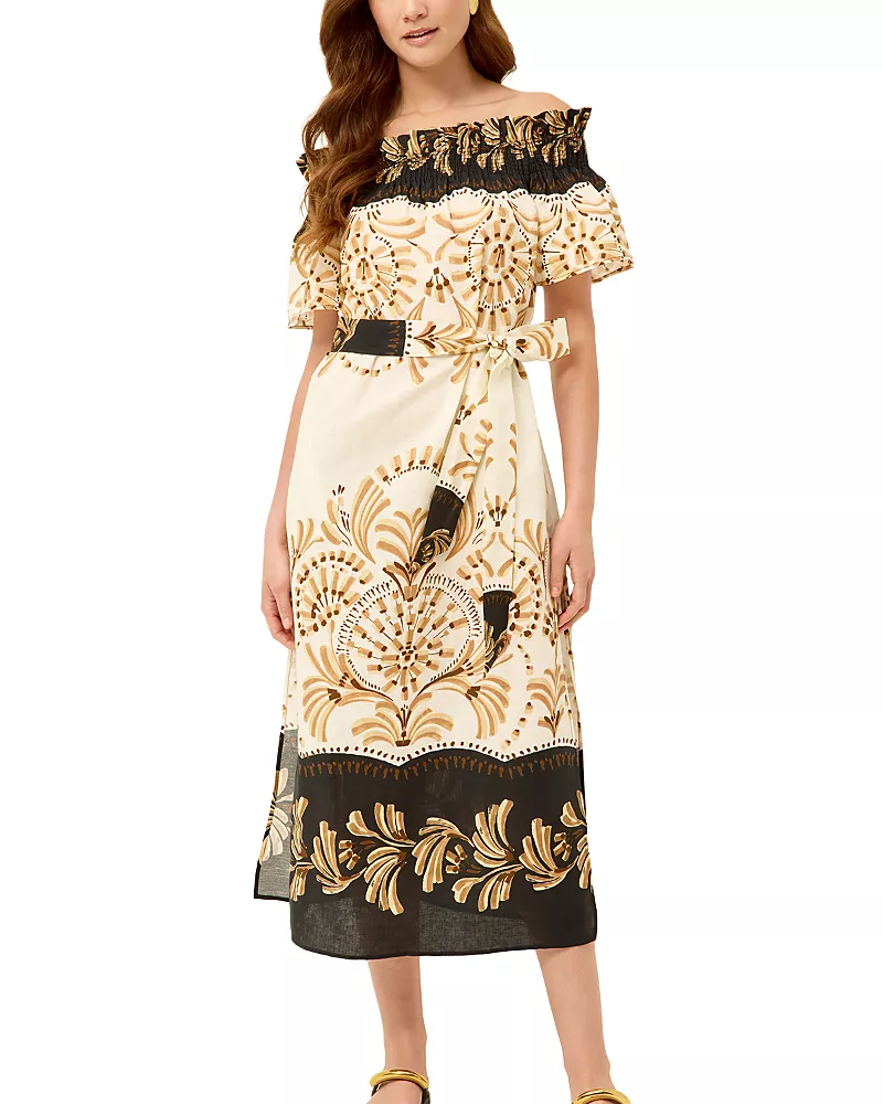 Marie Oliver Lola Smocked Neck Dress
