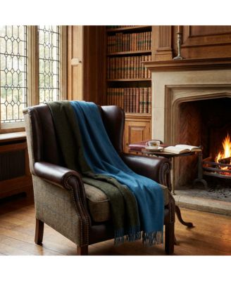 The Gentlemen's Collection Reversible Double Cloth Lambswool Throw