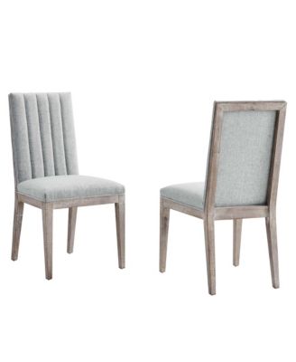  Maisonette French Vintage Tufted Fabric Dining Side Chairs, Set of 2