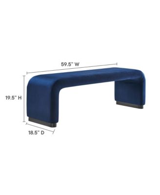 Koda Performance Velvet Waterfall Long Bench