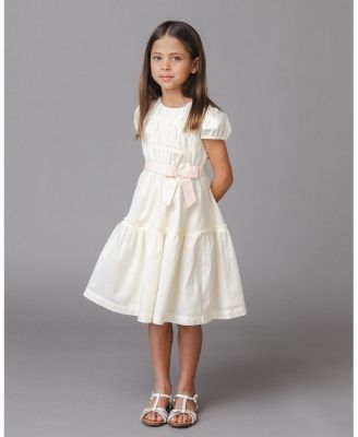 Girls' Organic Puff Sleeve Tiered Party Dress - Little Kid, Big Kid
