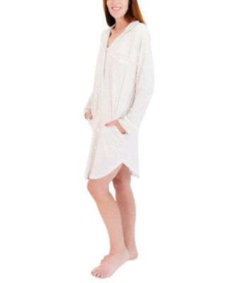  Oatmeal Stripe Bamboo Sleepshirt