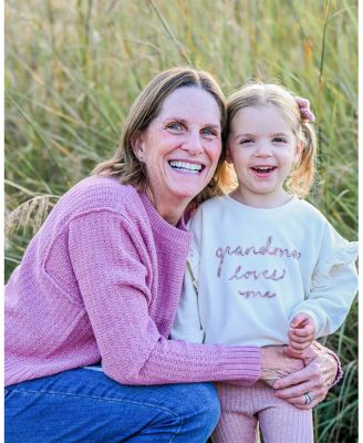 Girls' Ruffle Slouch Grandma Loves Me Sweatshirt - Baby, Little Kid