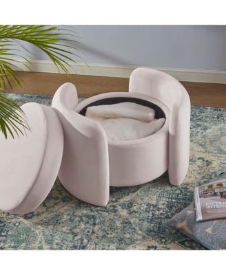 Nebula Upholstered Performance Velvet Ottoman