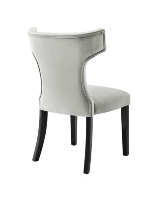  Curve Performance Velvet Dining Chairs, Set of 2