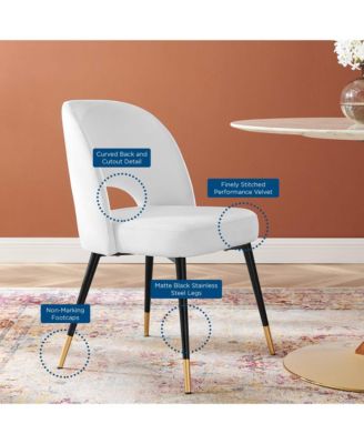  Rouse Performance Velvet Dining Side Chairs, Set of 2