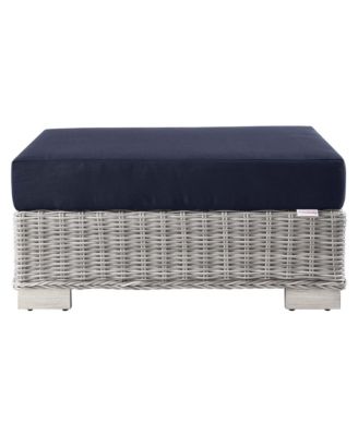  Conway Outdoor Patio Wicker Rattan Ottoman