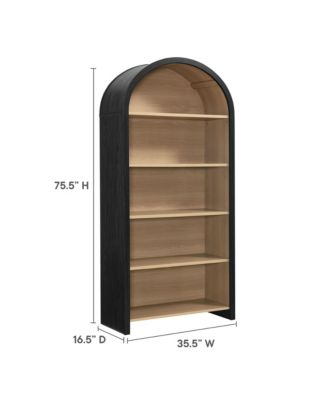  Evie Arched Wide Bookcase Display Cabinet