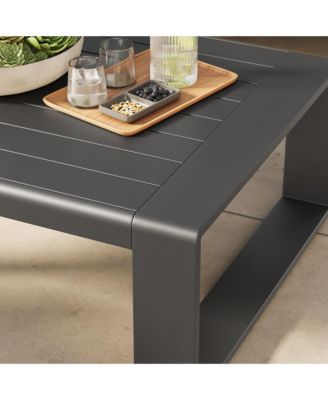  Lirienne Outdoor Patio Aluminum Coffee Table