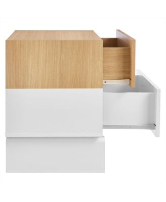  Nolia 2-Drawer Color Block Nightstand