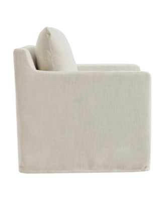  Serene Fabric Slipcovered Swivel Armchair