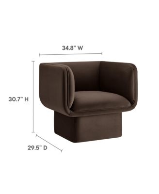  Tate Performance Velvet Accent Chair