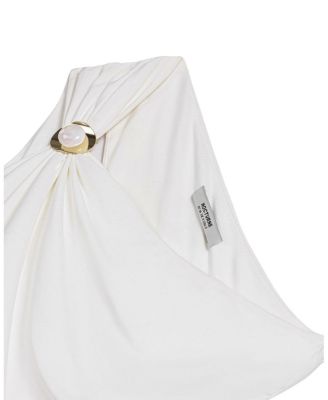 One-Shoulder Contrast Maxi Dress