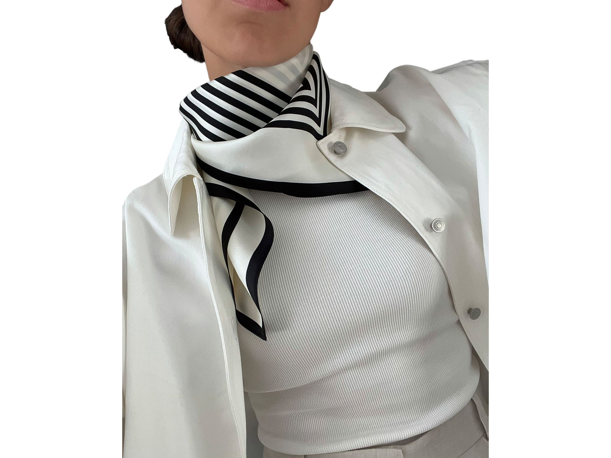 Striped Silk Scarf