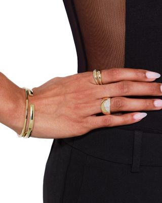 14K Yellow Gold Diamond Dipped Profusion Bubble Ring