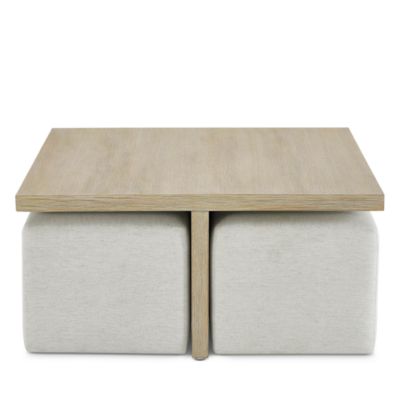 Dockside Cocktail Table with Four Ottomans