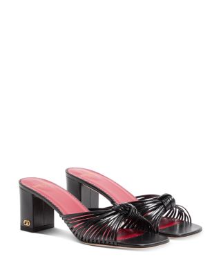 Women's Annet Knotted Multi Strap Leather Slide Sandals 