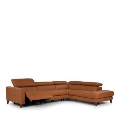 Messina Three Piece Leather Sectional