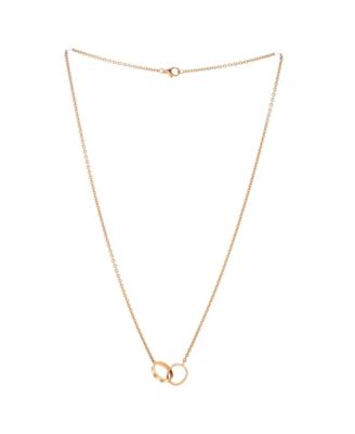 Love Interlocking Necklace 18K Rose Gold, 17.25"