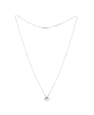  Mini Frivole Pendant Necklace 18K White Gold and Diamond, 0.6"